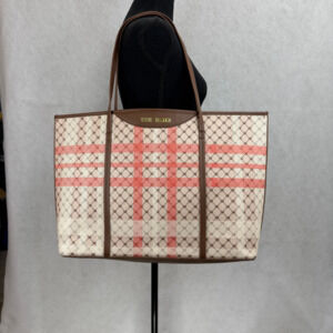 NWOT Steve Madden Plaid X Large Tote‎ Bag Purse Travel Beach Cottagecore Cruise